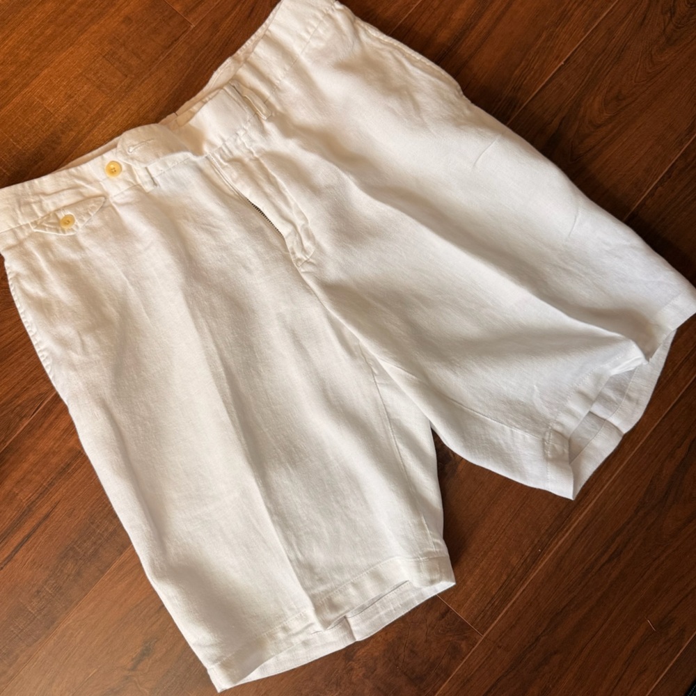 Polo by Ralph Lauren White Linen Shorts